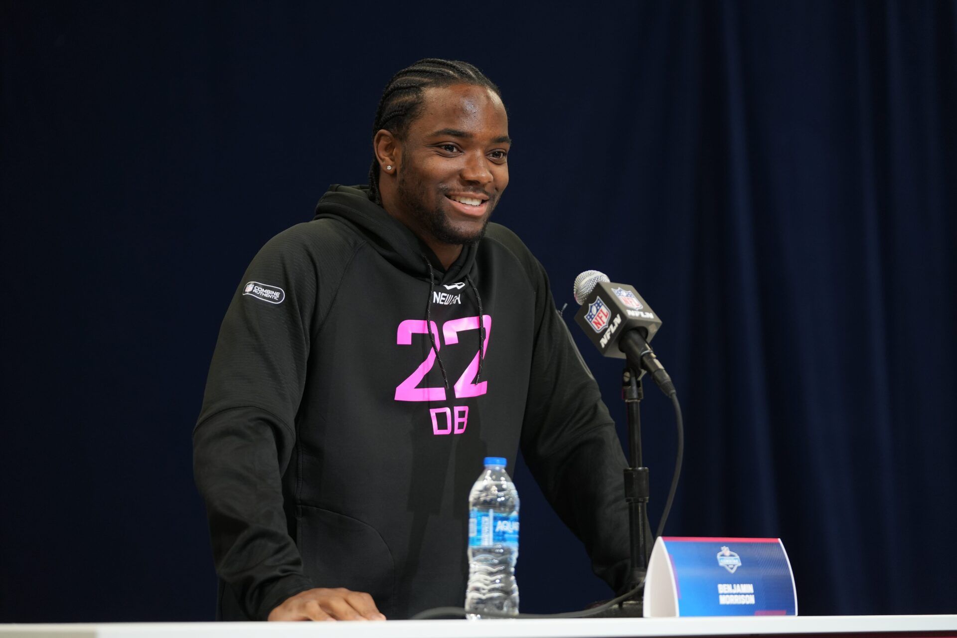 One of the 2025 NFL Draft's most heartfelt moments came after the Buccaneers selected cornerback Benjamin Morrison in the second round.