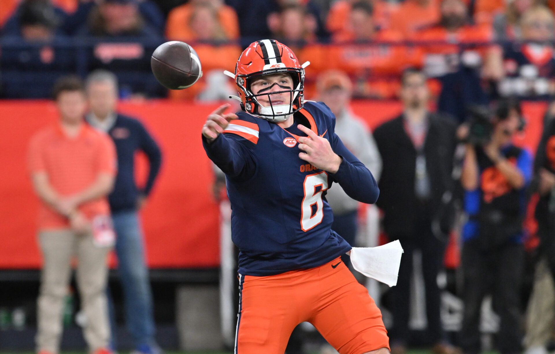 Syracuse prospect Kyle McCord's draft stock has fallen to Day 3. What could be the reason behind it? Here is what you need to know.