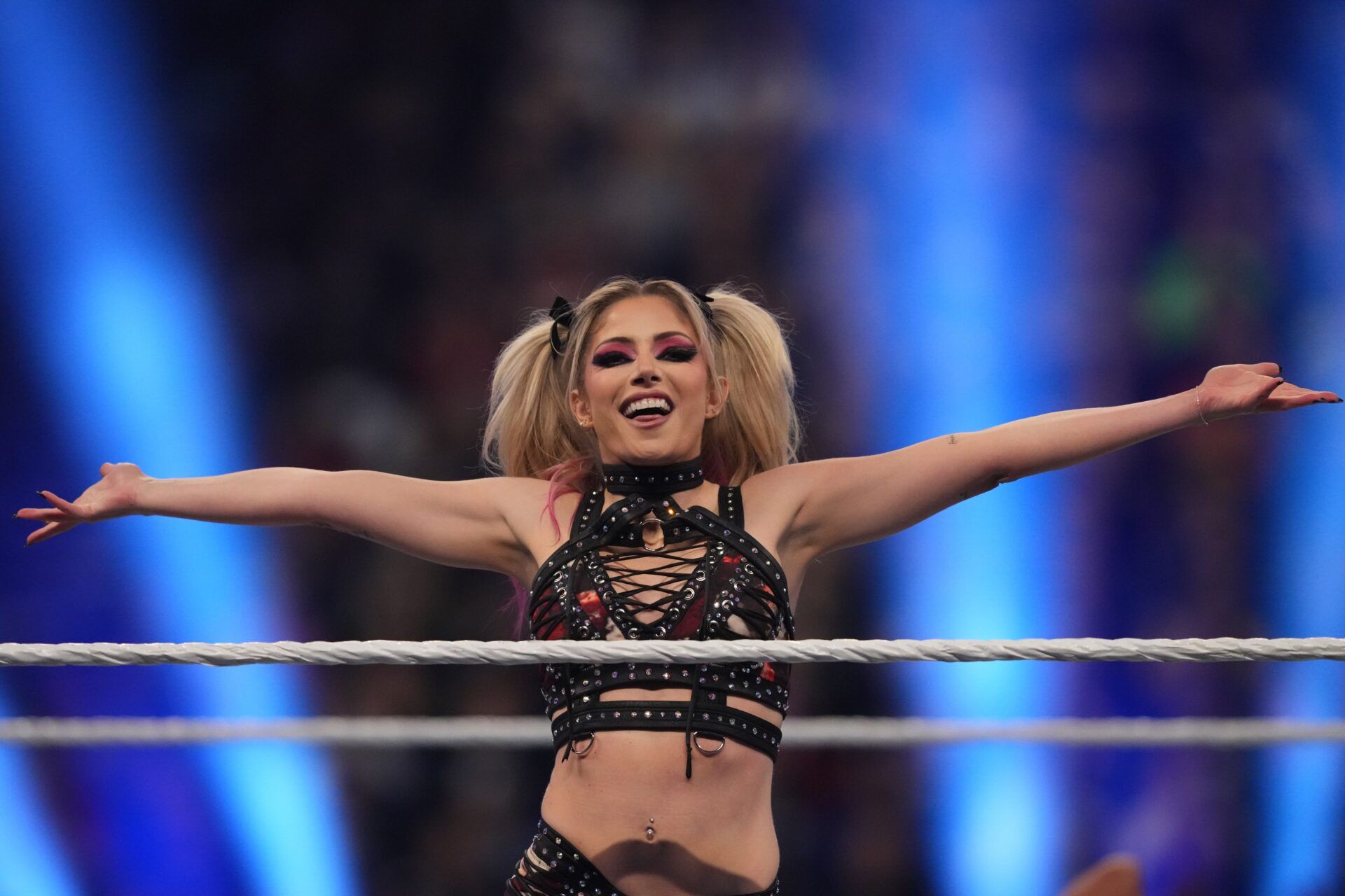 Alexa Bliss during the Women’s Royal Rumble during the WWE Royal Rumble at Lucas Oil Stadium.