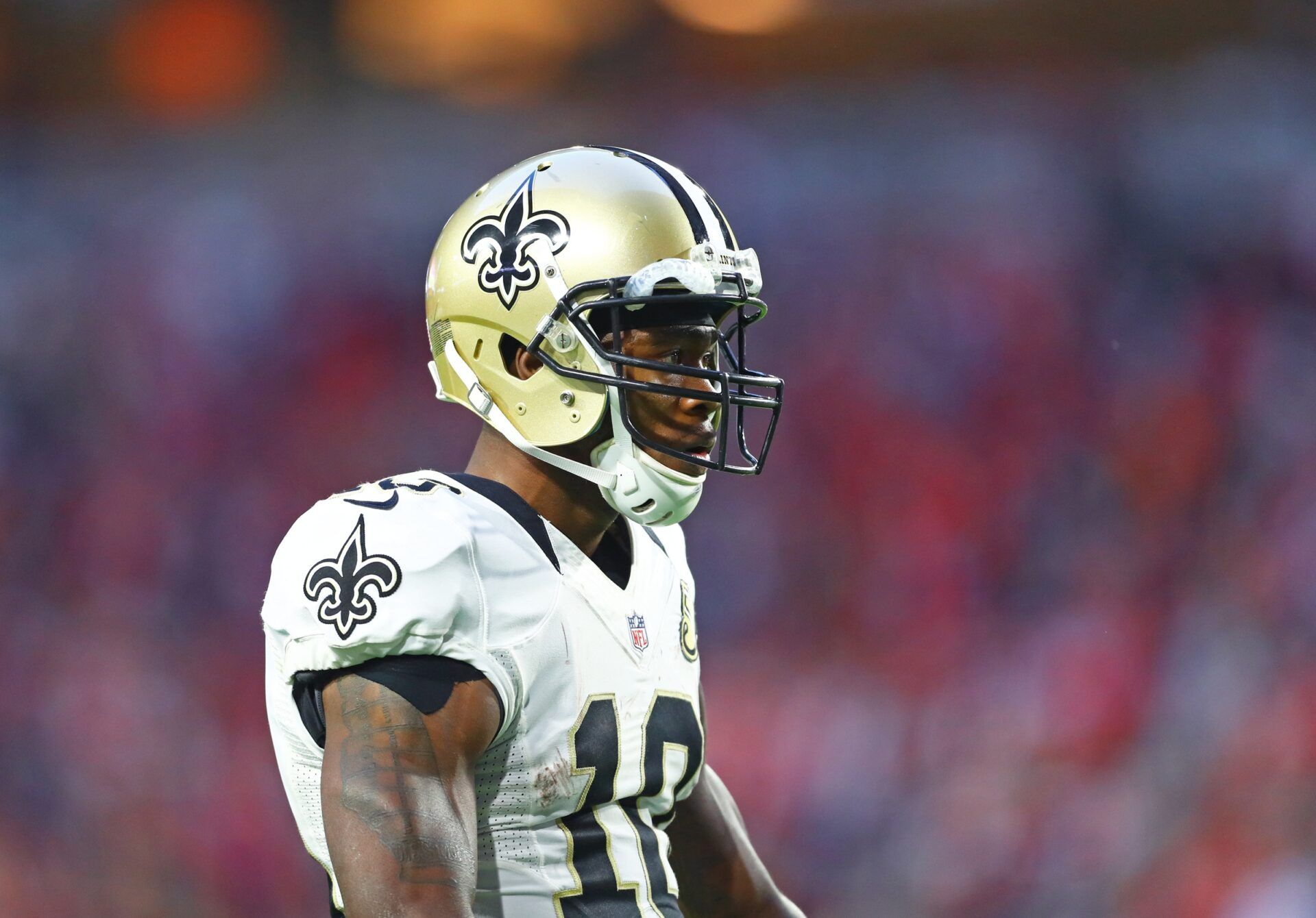 New Orleans Saints wide receiver Brandin Cooks (10) against the Arizona Cardinals at University of Phoenix Stadium. The Saints defeated the Cardinals 48-41.