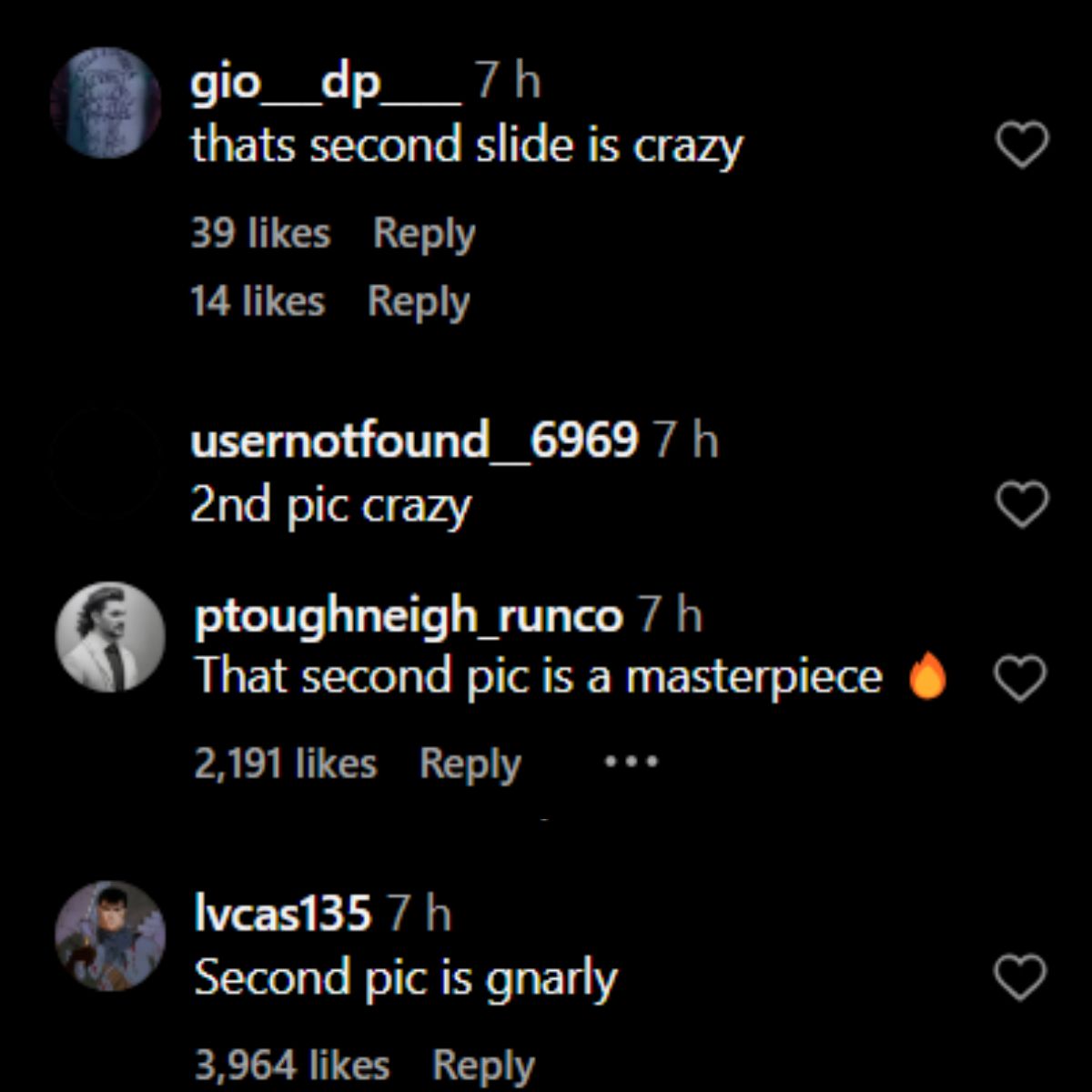 Screenshot of comments