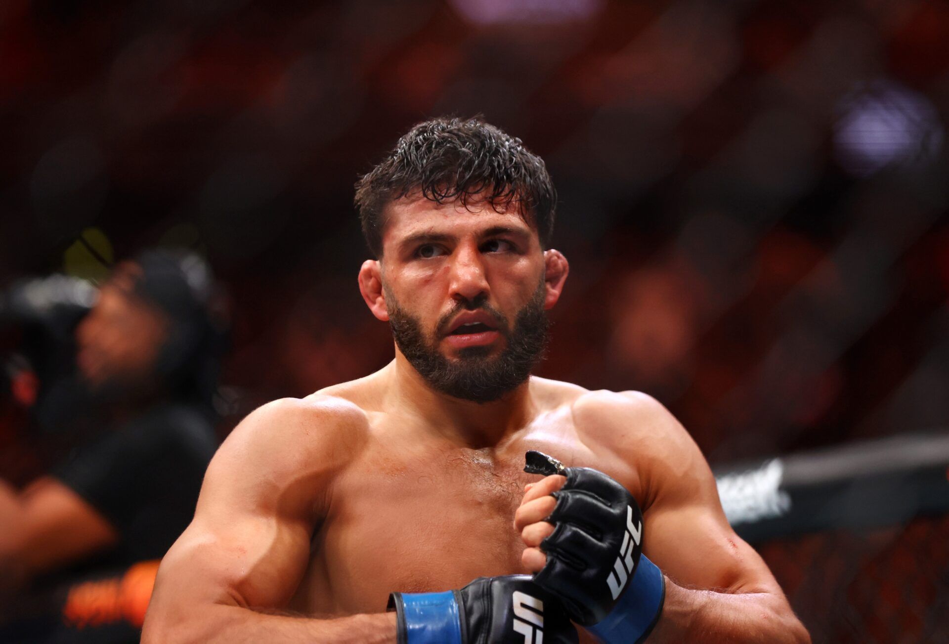 Arman Tsarukyan during UFC 300 at T-Mobile Arena.