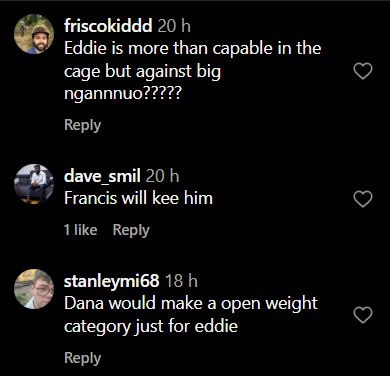 Screenshot of comments