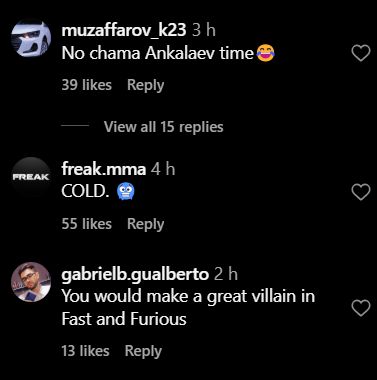 Screenshot of comments