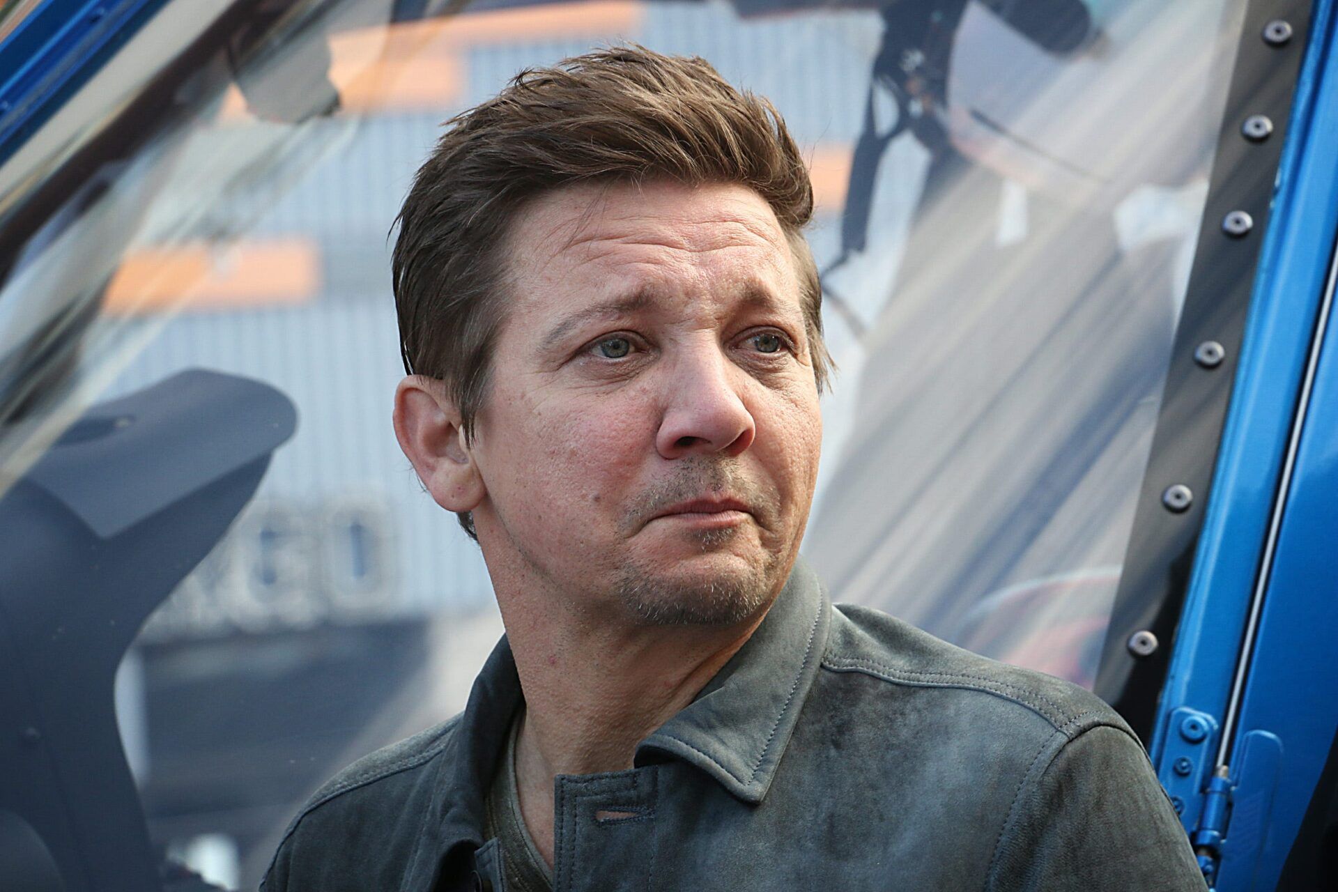 Jeremy Renner gets emotional during the Reno premiere of Rennervations on April 13, 2023.