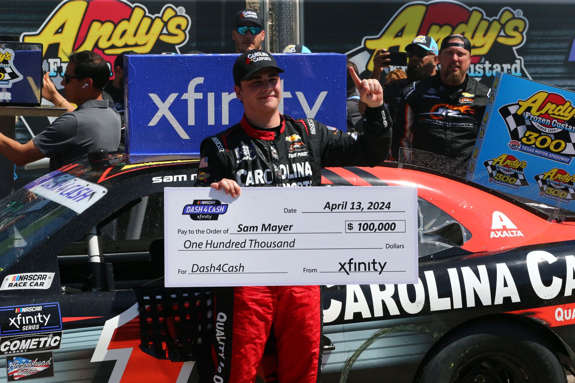 At the NASCAR Xfinity Series race in Texas last year, Sam Mayer won one of the closest NASCAR contests of the year over Ryan Sieg.