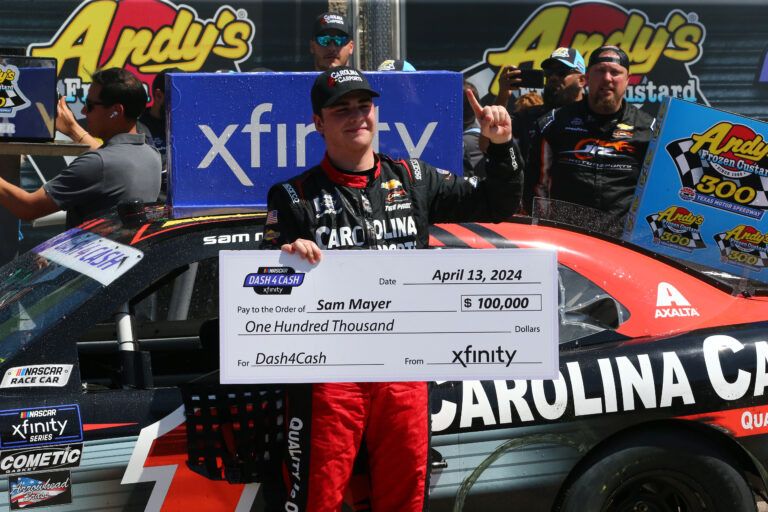 At the NASCAR Xfinity Series race in Texas last year, Sam Mayer won one of the closest NASCAR contests of the year over Ryan Sieg.