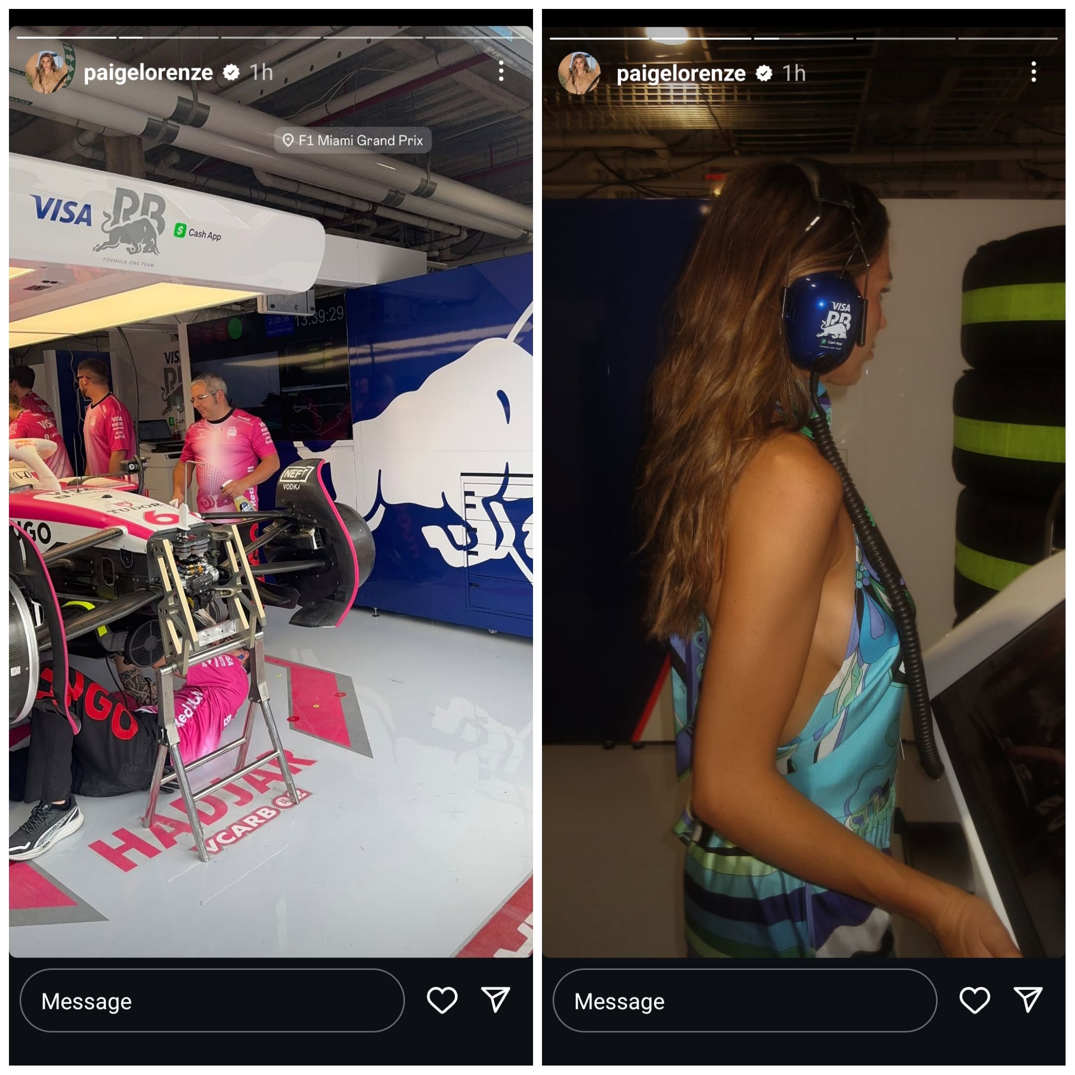 Screen grab of Tommy Paul's girlfriend Paige Lorenze's Instagram stories
