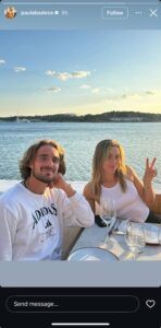 Paula Badosa and Stefanos Tsitsipas shared glimpses of their romantic outing ahead of the Italian Open.