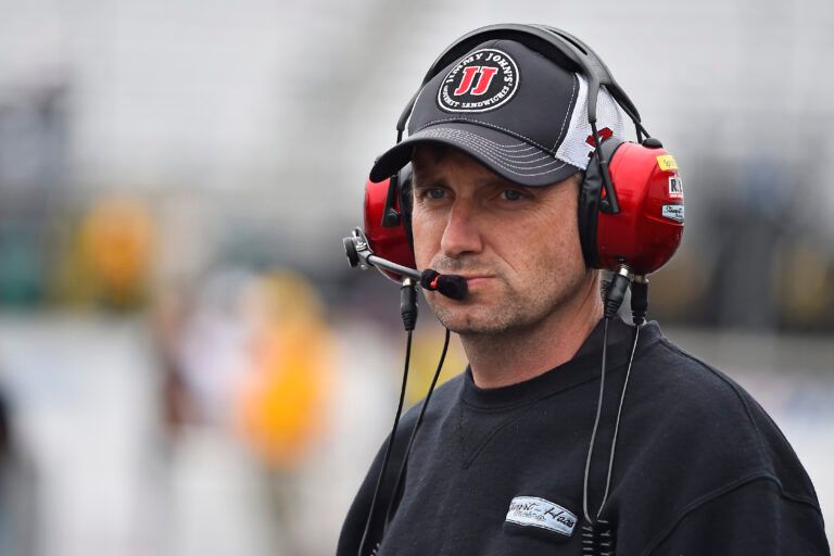 Jul 18, 2015; Loudon, NH, USA; Sprint Cup Series crew chief Rodney Childers looks on during practice for the 5-hour ENERGY 301 at New Hampshire Motor Speedway. Mandatory Credit: Jasen Vinlove-USA TODAY Sports