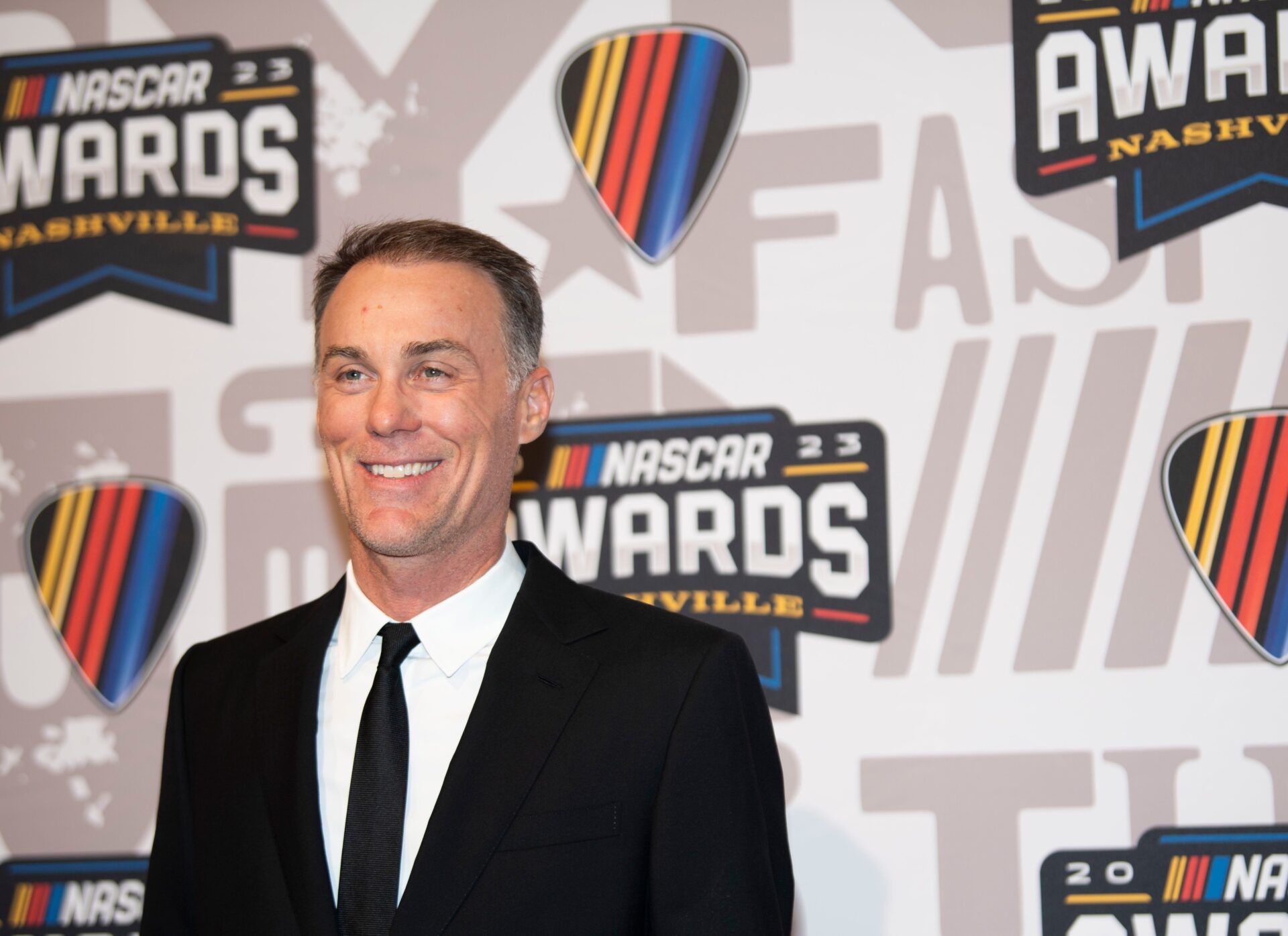 Kevin Harvick arrives at the 2023 NASCAR Awards Banquet at the Music City Center in Nashville, Tennessee.