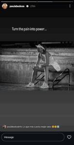 Screengrab of Paula Badosa's Instagram stories (@paulabadosa)