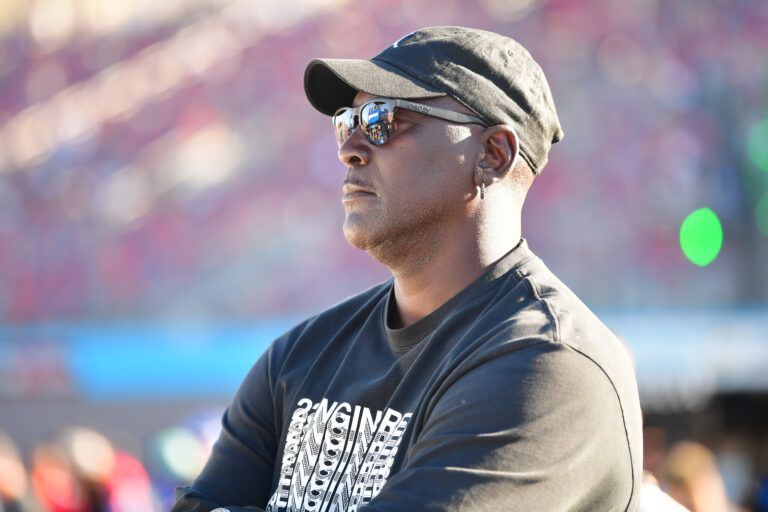 Nov 9, 2024; Avondale, Arizona, USA; 23XI Racing team owner Michael Jordan during qualifying for the Cup Series championship race at Phoenix Raceway. Mandatory Credit: Gary A. Vasquez-Imagn Images