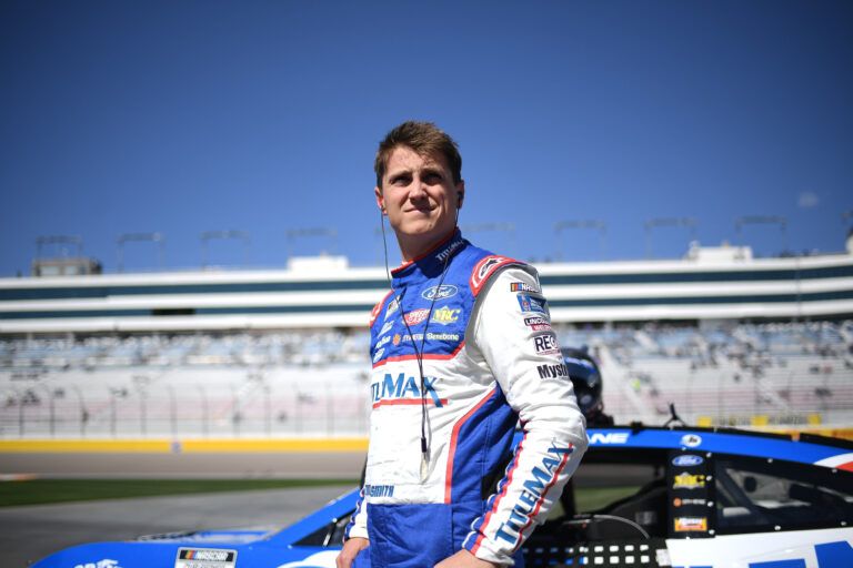 NASCAR Cup Series driver Zane Smith (38) during qualifying for the Pennzoil 400 at Las Vegas Motor Speedway.
