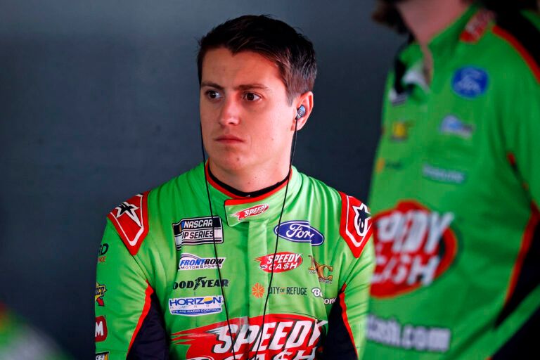 NASCAR Cup Series driver Zane Smith (38) during practice for the Daytona 500 at Daytona International Speedway.