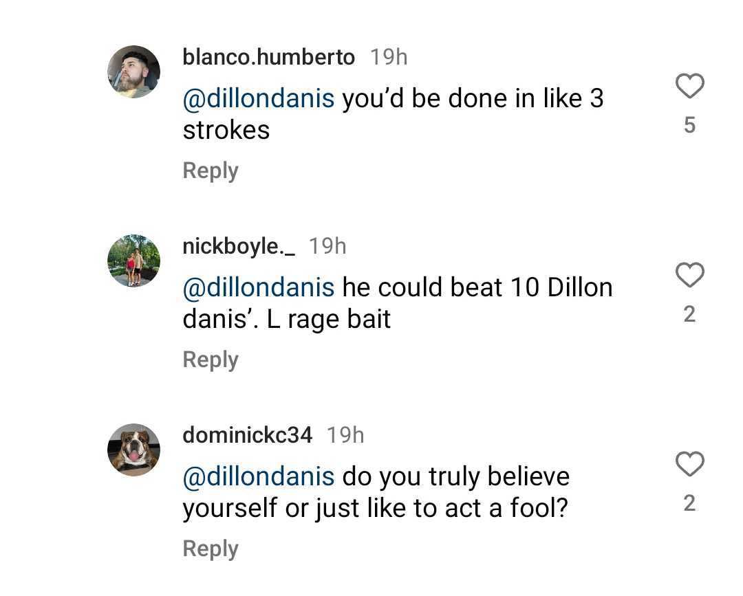 Dillon Danis' comment
