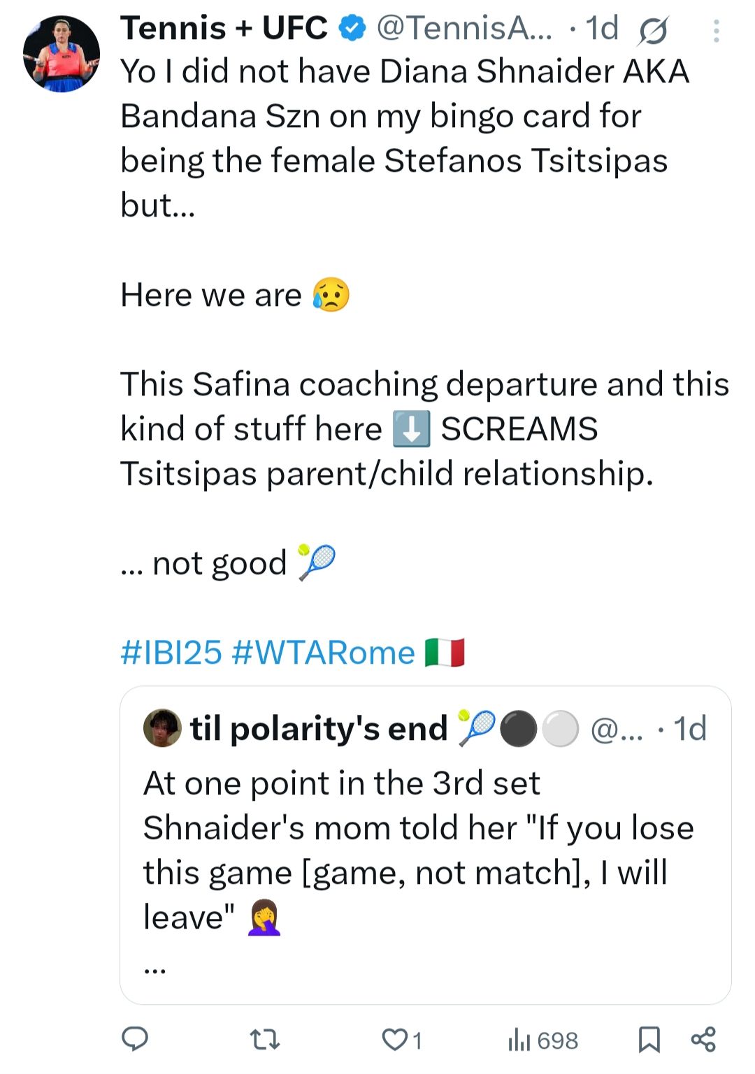 Screen grab of a fan reaction