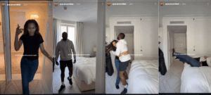 Screengrab of Frances Tiafoe’s girlfriend Ayan Broomfield's Instagram stories (@ayan.broomfield)