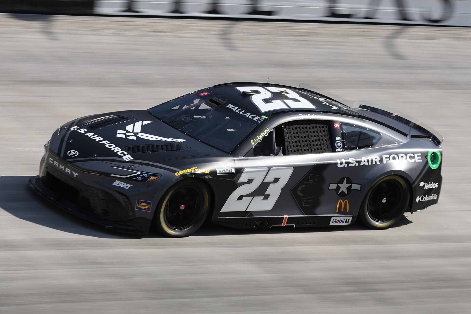 NASCAR Cup Series driver Bubba Wallace (23) during the NASCAR Food City 500 at Bristol Motor Speedway.