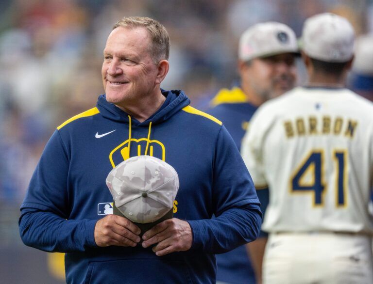 Milwaukee Brewers manager Pat Murphy is shown before their game agains the Minnesota Twins Sunday, May 18, 2025 at American Family Field in Milwaukee, Wisconsin.