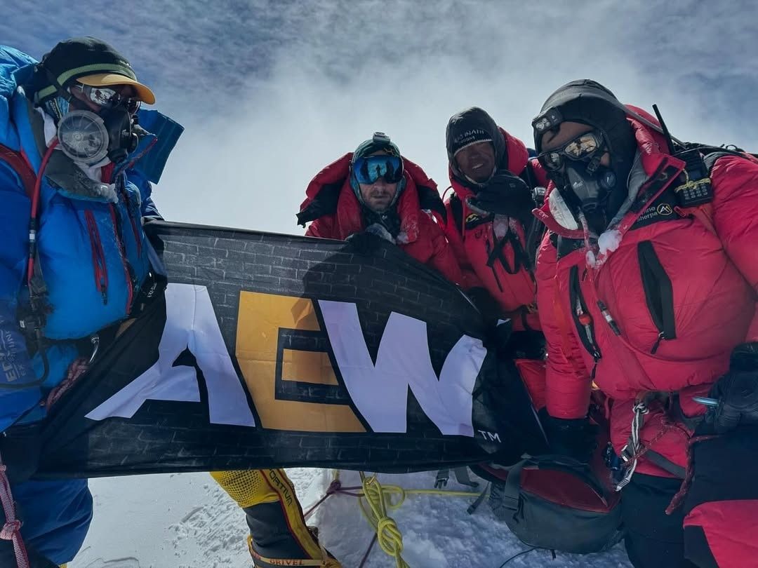 AEW Wrestler Darby Allin successfully reached the summit of the World's Tallest Mountain, Mount Everest
