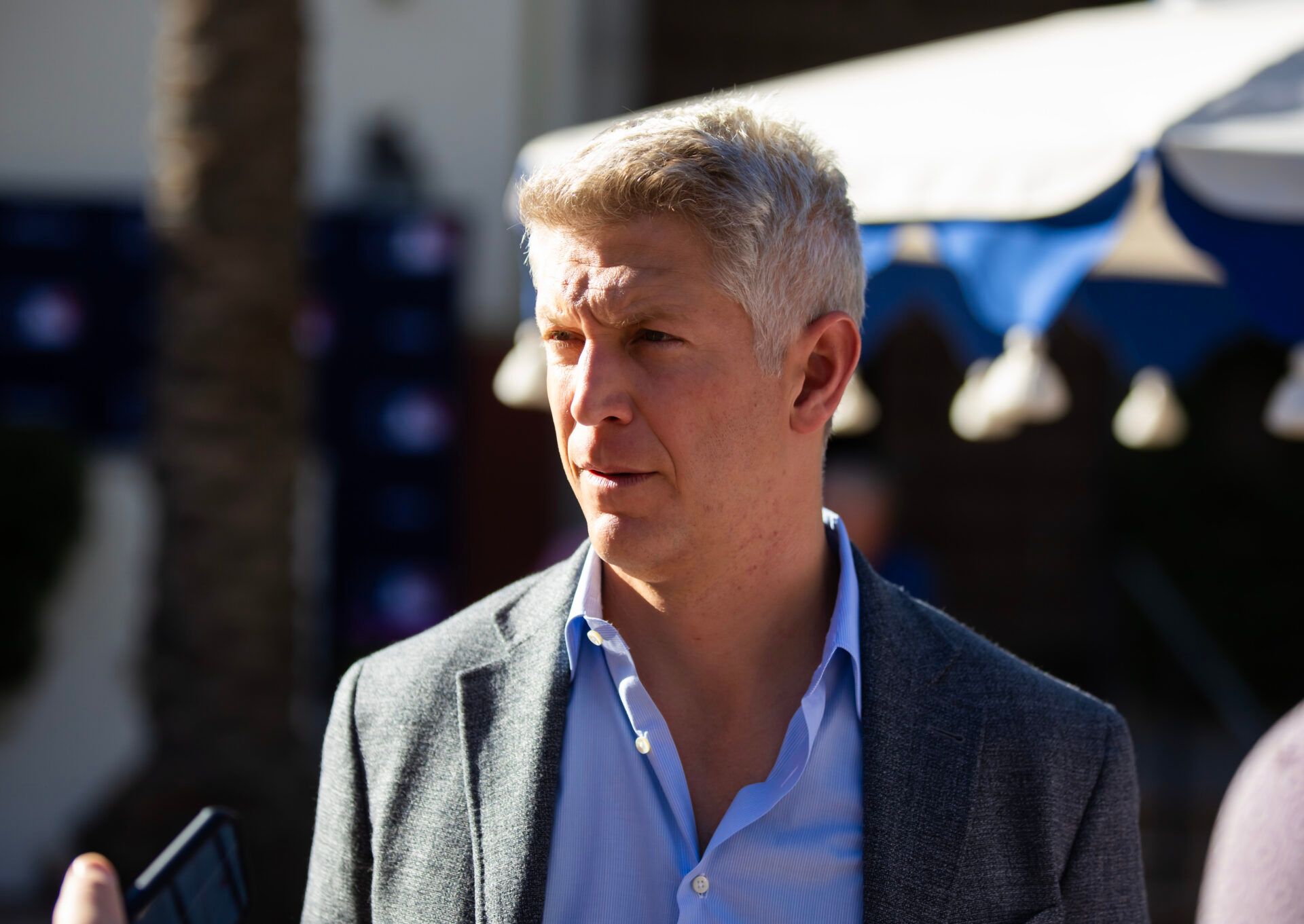 Baltimore Orioles general manager Mike Elias speaks to the media during the MLB General Manager's Meetings at Omni Scottsdale Resort & Spa.