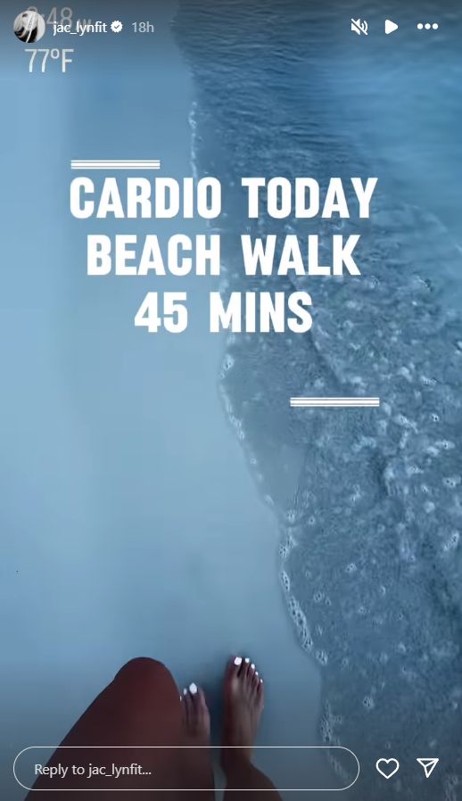 Jaclyn Cordeiro shares benefits of walking on sandy beach