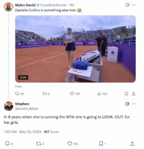 Fan reacts to Danielle Collins-Cameraman Controversy