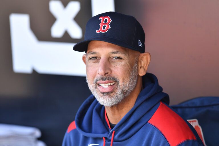 Boston Red Sox manager Alex Cora is seen prior to a game against the Chicago White Sox at Rate Field.