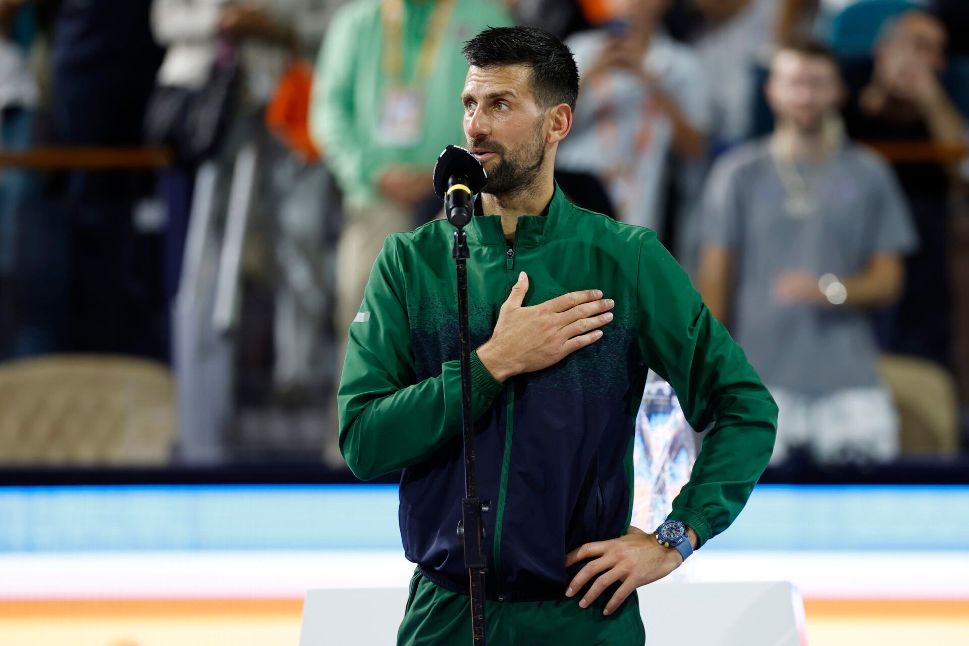 Novak Djokovic won his first match on clay in 2025 by beating Marton Fucsovics in the Geneva Open.