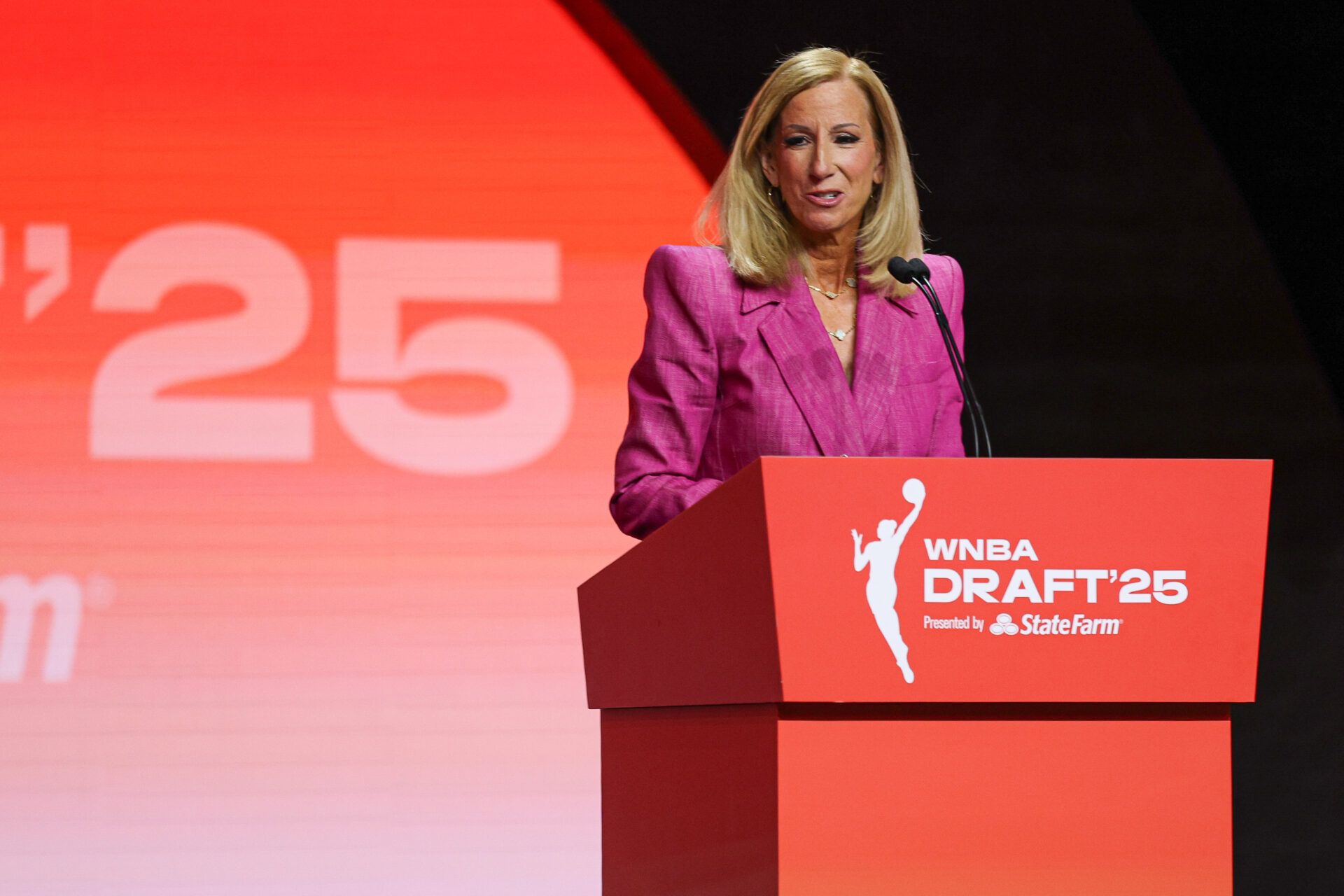 WNBA commissioner Cathy Engelbert during the 2025 WNBA Draft at The Shed at Hudson Yards.