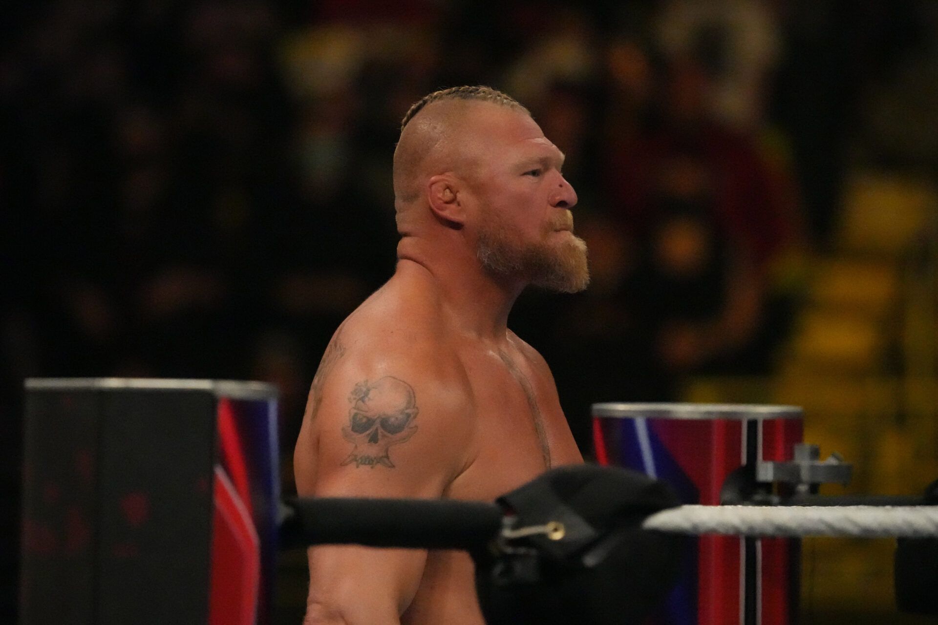 Brock Lesnar during the Royal Rumble The Dome at America's Center.