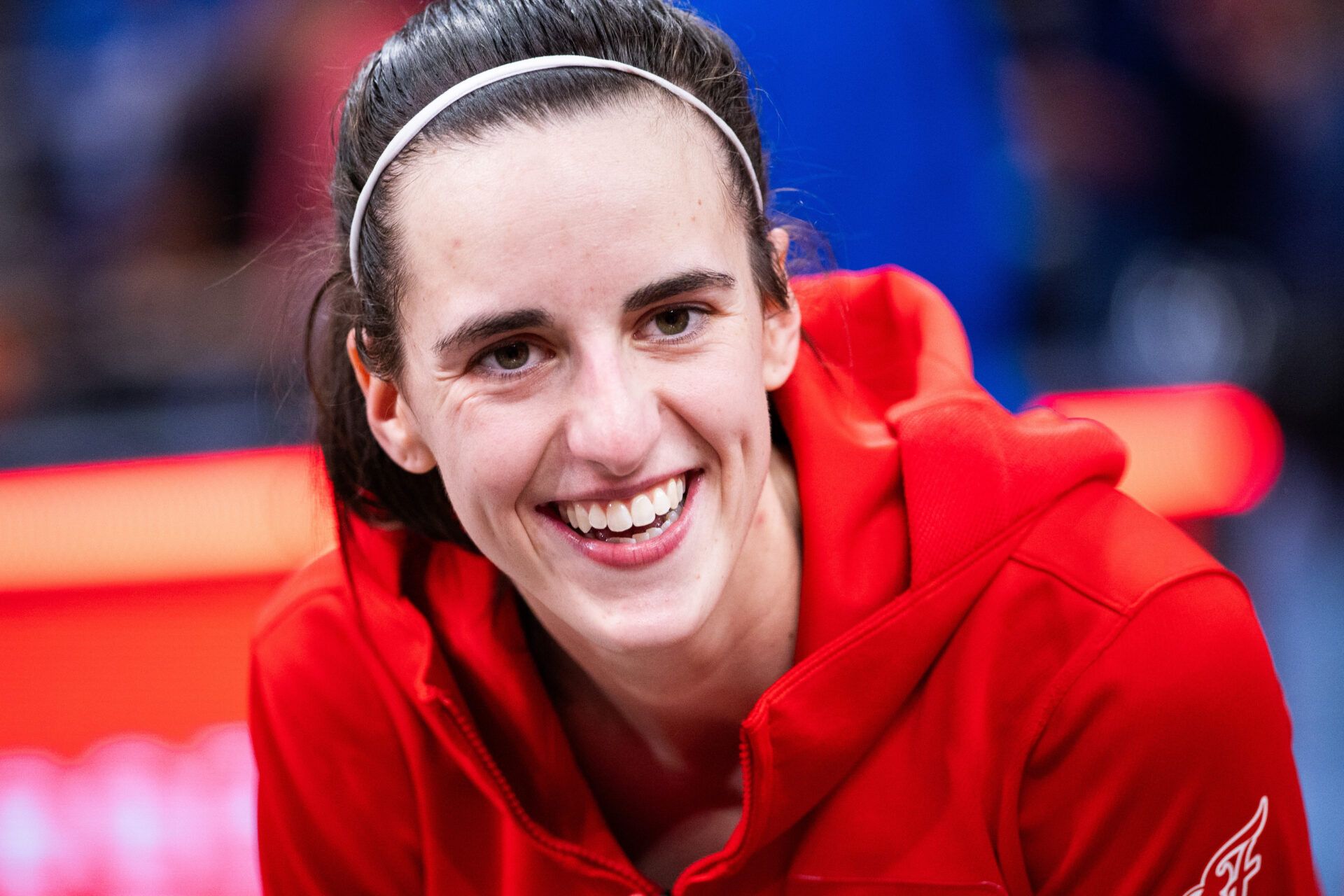 Indiana Fever guard Caitlin Clark (22) after the game against the Chicago Sky at Gainbridge Fieldhouse.
