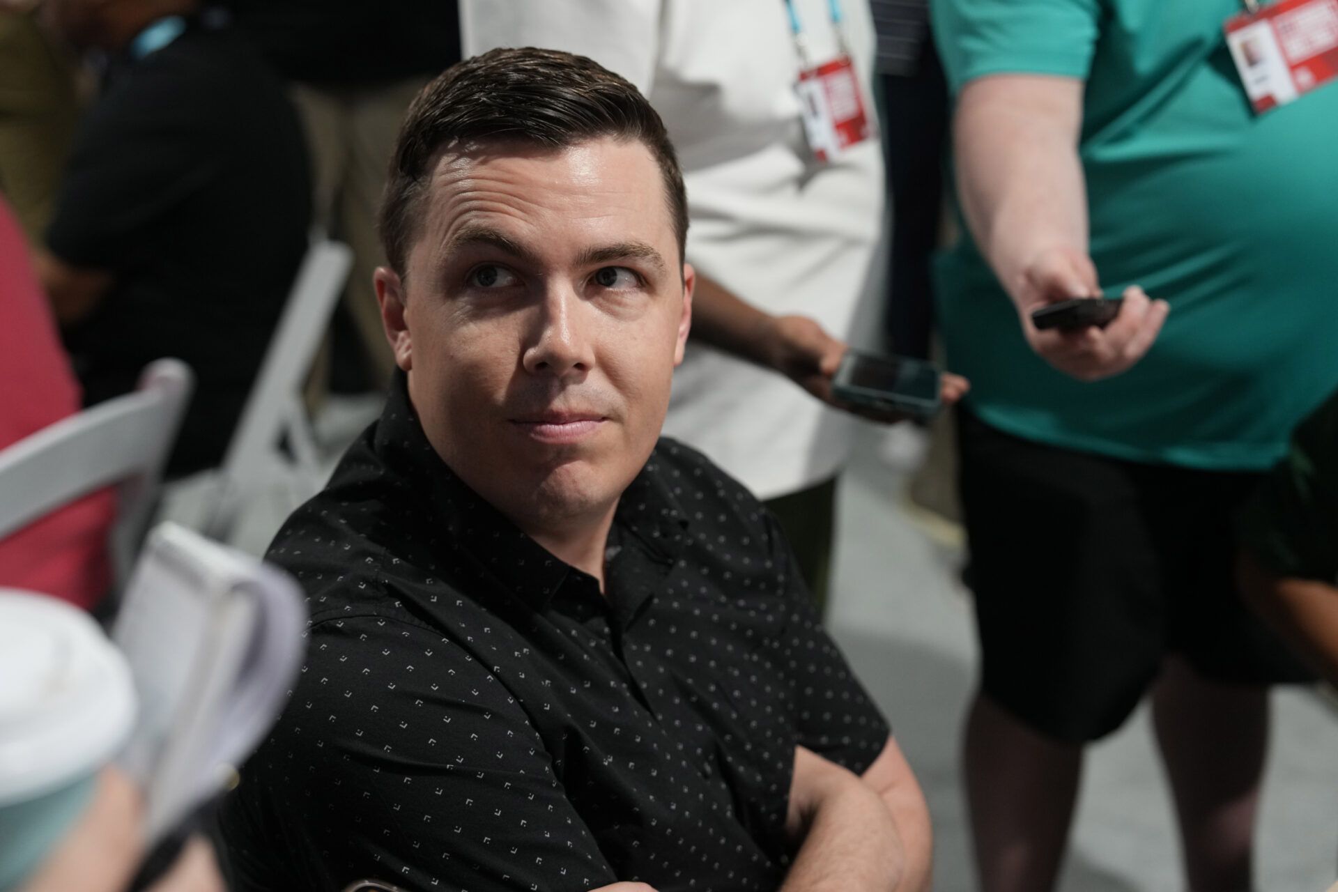 New Orleans Saints head coach Kellen Moore answers questions from the media during the NFL Annual League Meeting at The Breakers.