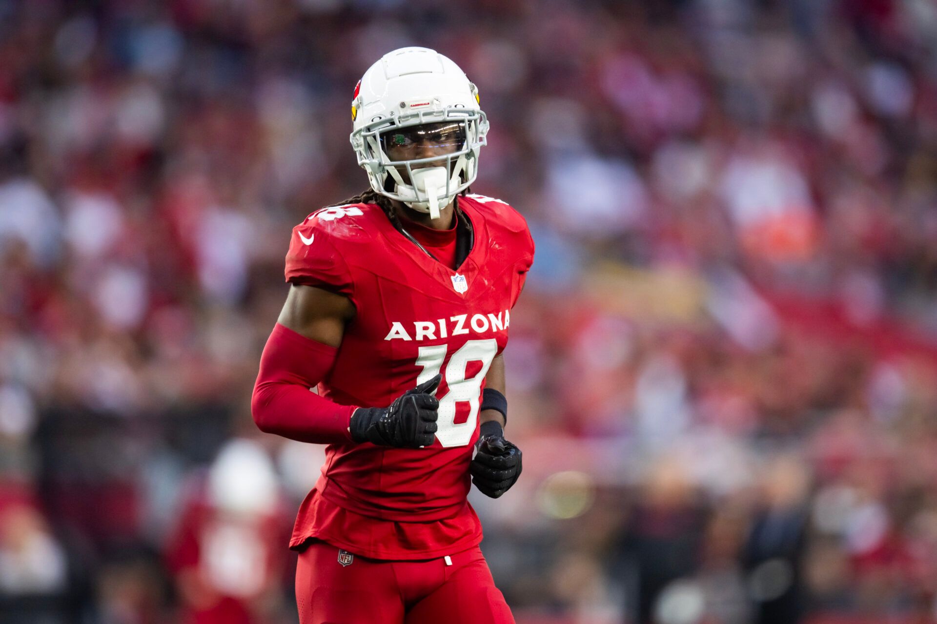 Arizona Cardinals wide receiver Marvin Harrison Jr. (18) against the San Francisco 49ers at State Farm Stadium.