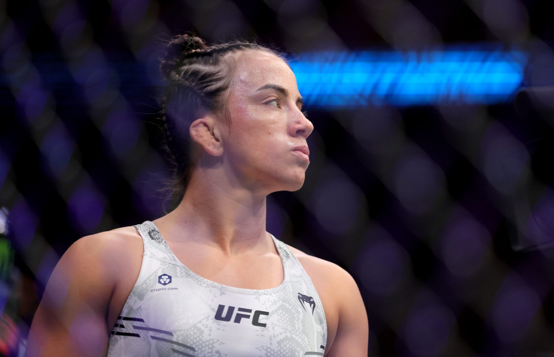 Maycee Barber before her fight with Katlyn Cerminara (not shown) during UFC 299 at Kayesa Center.