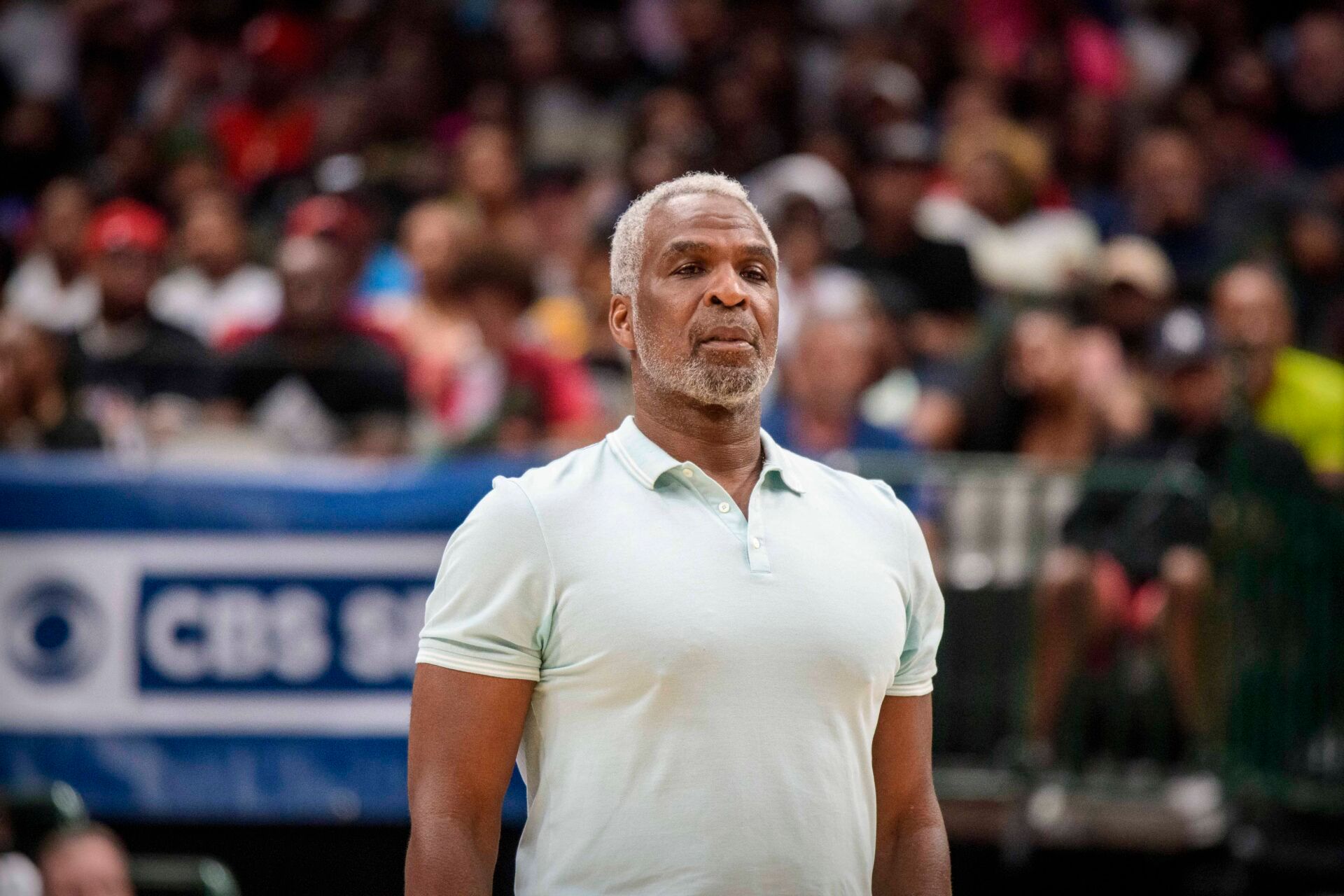Killer 3s head coach Charles Oakley during the game at the American Airlines Center.