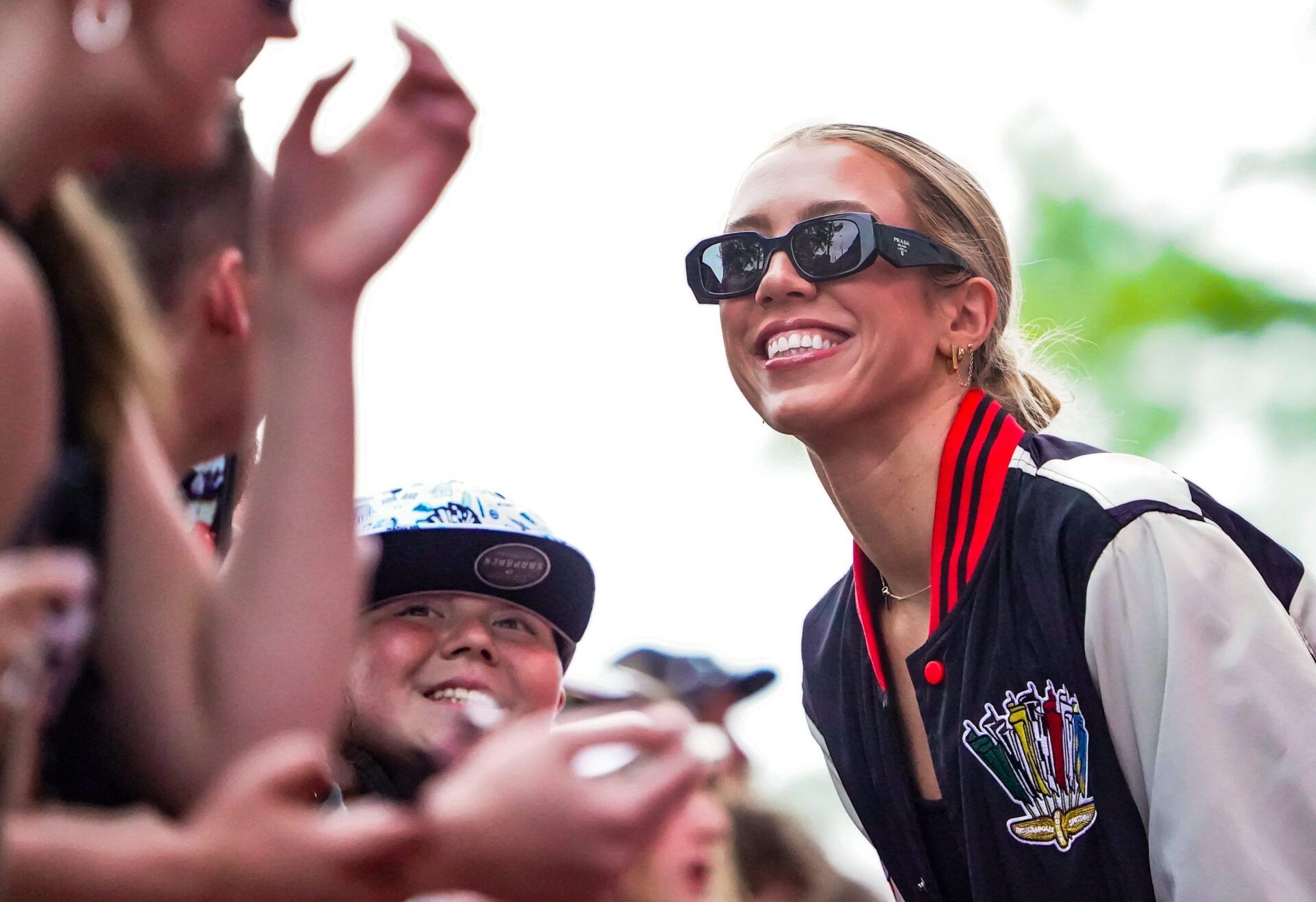 (Editors Notes: Caption Correction) Indiana Fever player Lexie Hull walks the red carpet on Sunday, May 25, 2025, ahead of the 109th running of the Indianapolis 500 at Indianapolis Motor Speedway.