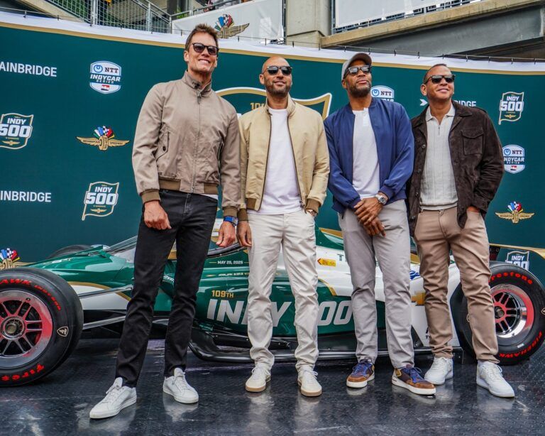From left, Tom Brady, Derek Jeter, Michael Strahan and Alex Rodriguez walk the red carpet on Sunday, May 25, 2025, ahead of the 109th running of the Indianapolis 500 at Indianapolis Motor Speedway.

© Michelle Pemberton/IndyStar / USA TODAY NETWORK via Imagn Images
