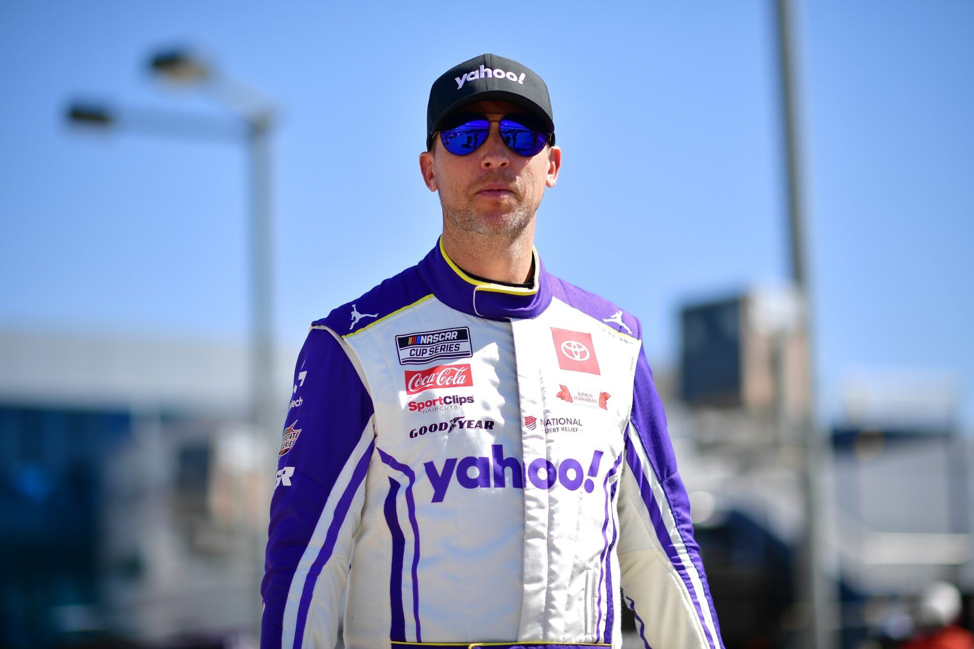 NASCAR Cup Series driver Denny Hamlin (11) during qualifying for the Pennzoil 400 at Las Vegas Motor Speedway.