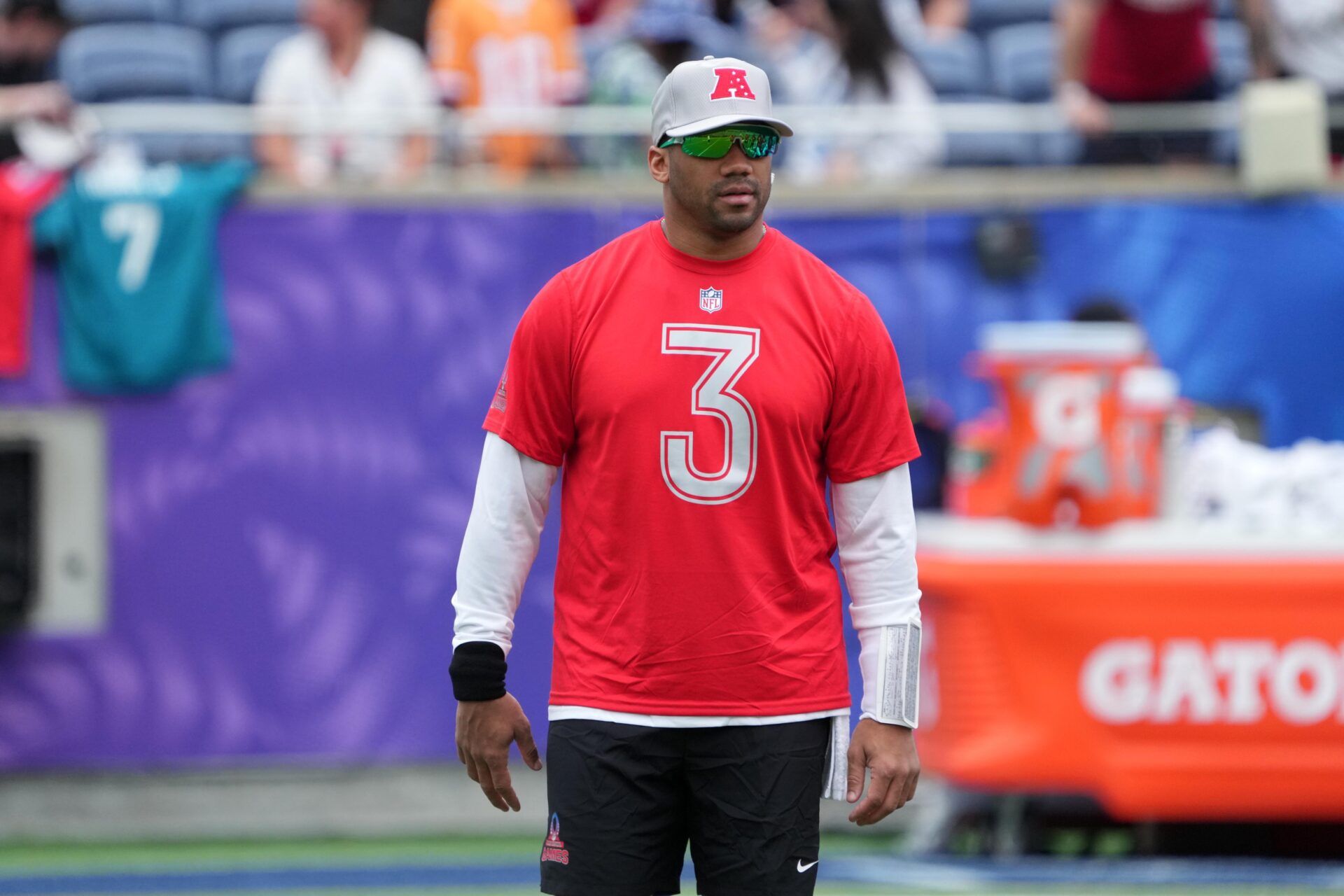 Pittsburgh Steelers quarterback Russell Wilson (3) during AFC Practice for the Pro Bowl Games at Camping World Stadium.