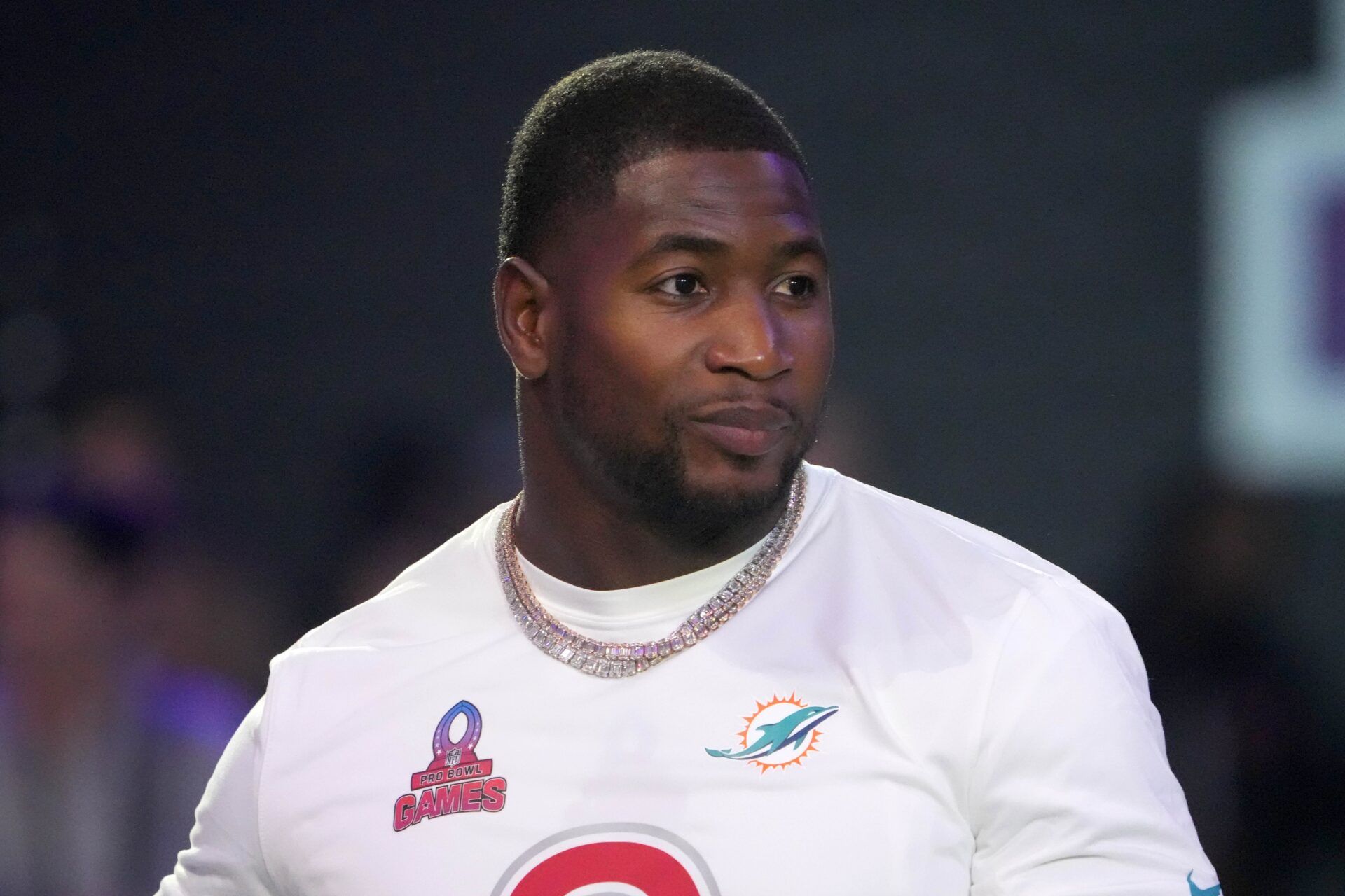 AFC tight end Jonnu Smith of the Miami Dolphins during the Pro Bowl Skills Challenge at Nicholson Fieldhouse.