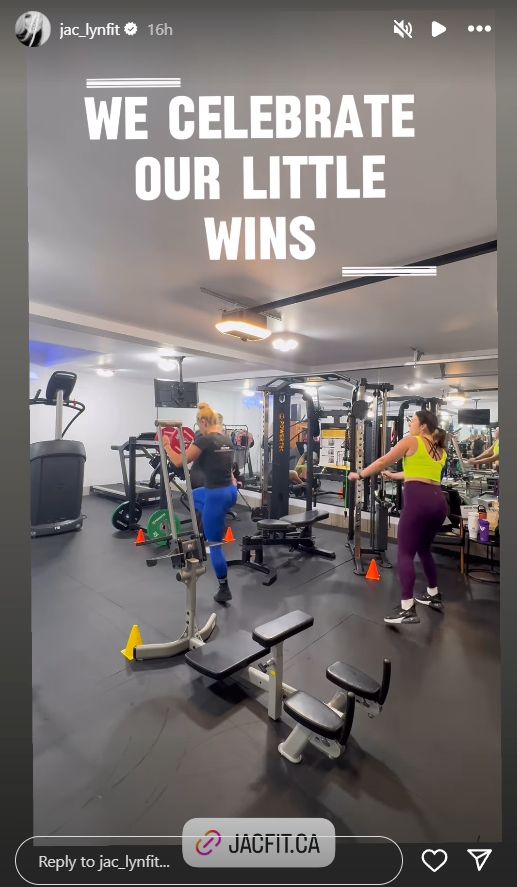 Cordeiro celebrating little wins with her fellow gym goers