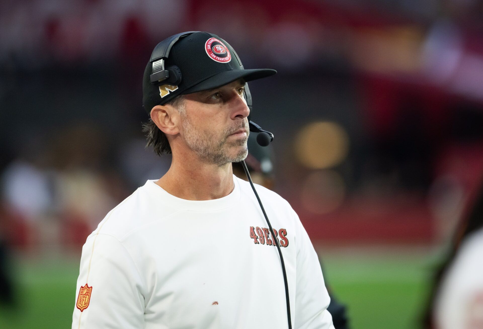 San Francisco 49ers head coach Kyle Shanahan against the Arizona Cardinals at State Farm Stadium.