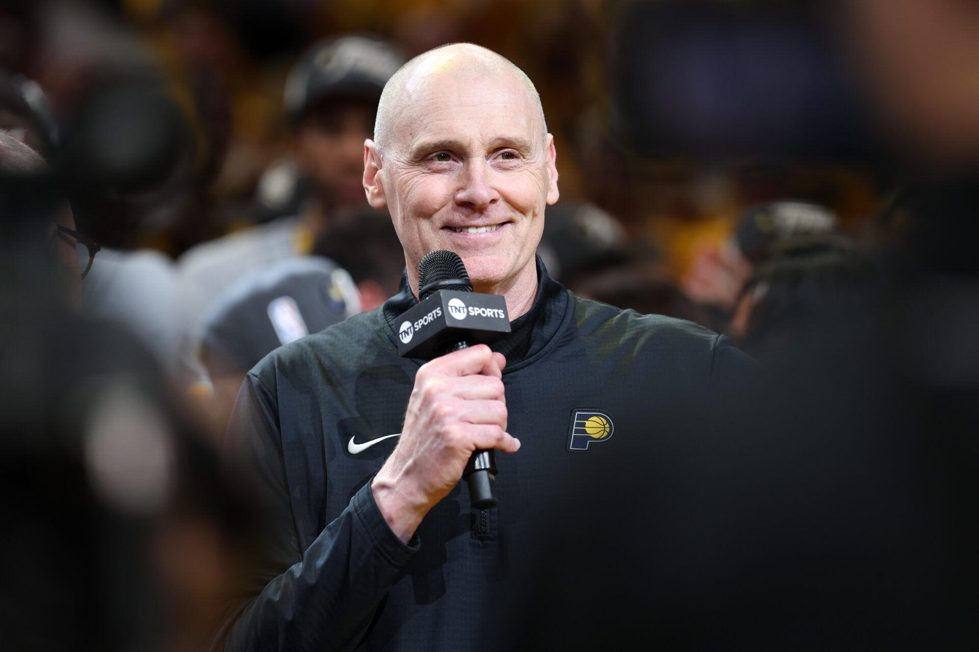 Indiana Pacers head coach Rick Carlisle speaks after game six of the eastern conference finals against the New York Knicks for the 2025 NBA Playoffs at Gainbridge Fieldhouse.
