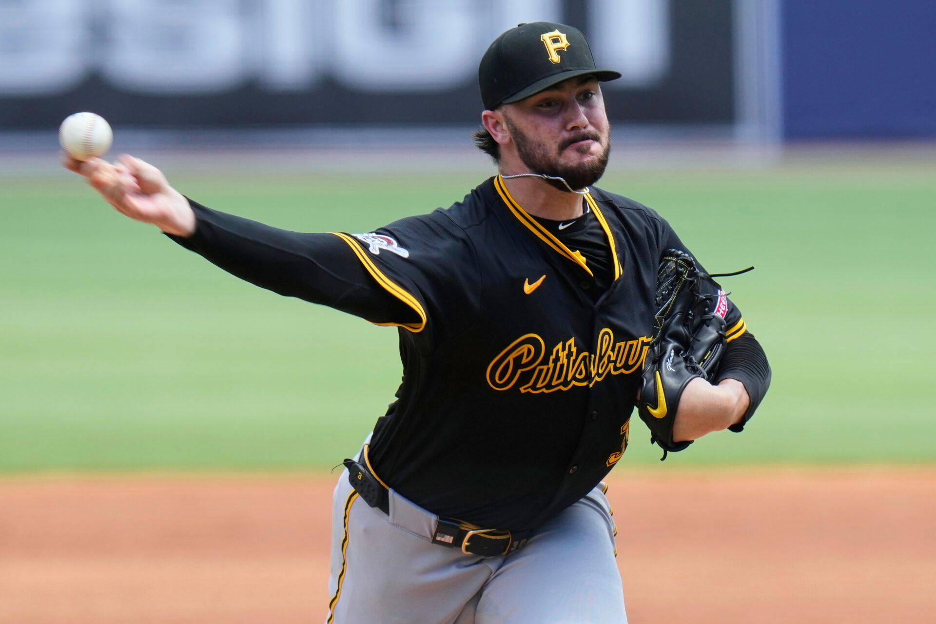 Pittsburgh Pirates pitcher Paul Skenes delivers to the Tampa Bay Rays during the second inning of a baseball game Wednesday, April 2, 2025, in Tampa, Fla. (AP Photo/Chris O'Meara)