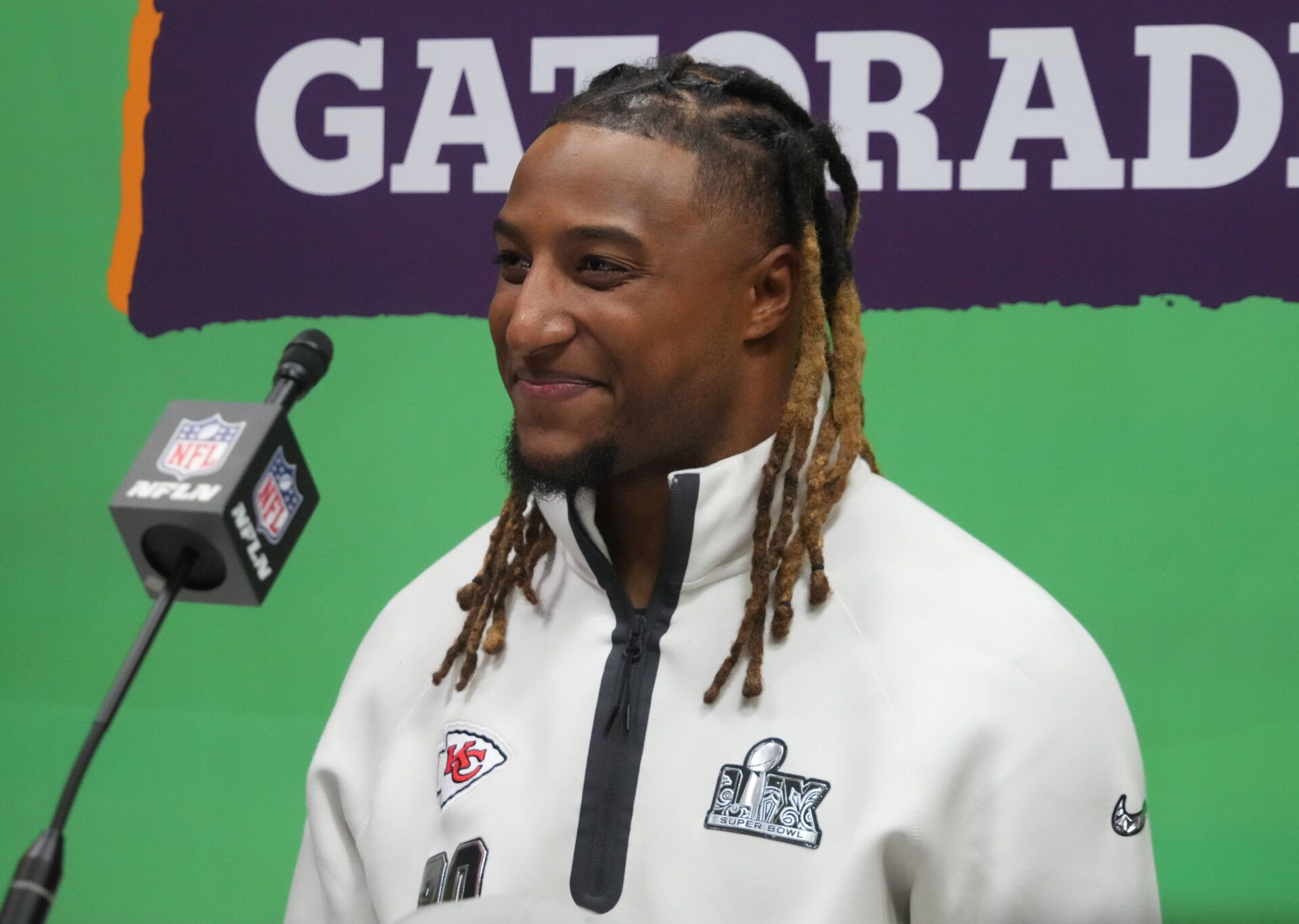 Kansas City Chiefs safety Justin Reid (20) during Super Bowl LIX Opening Night at Ceasars Superdome.