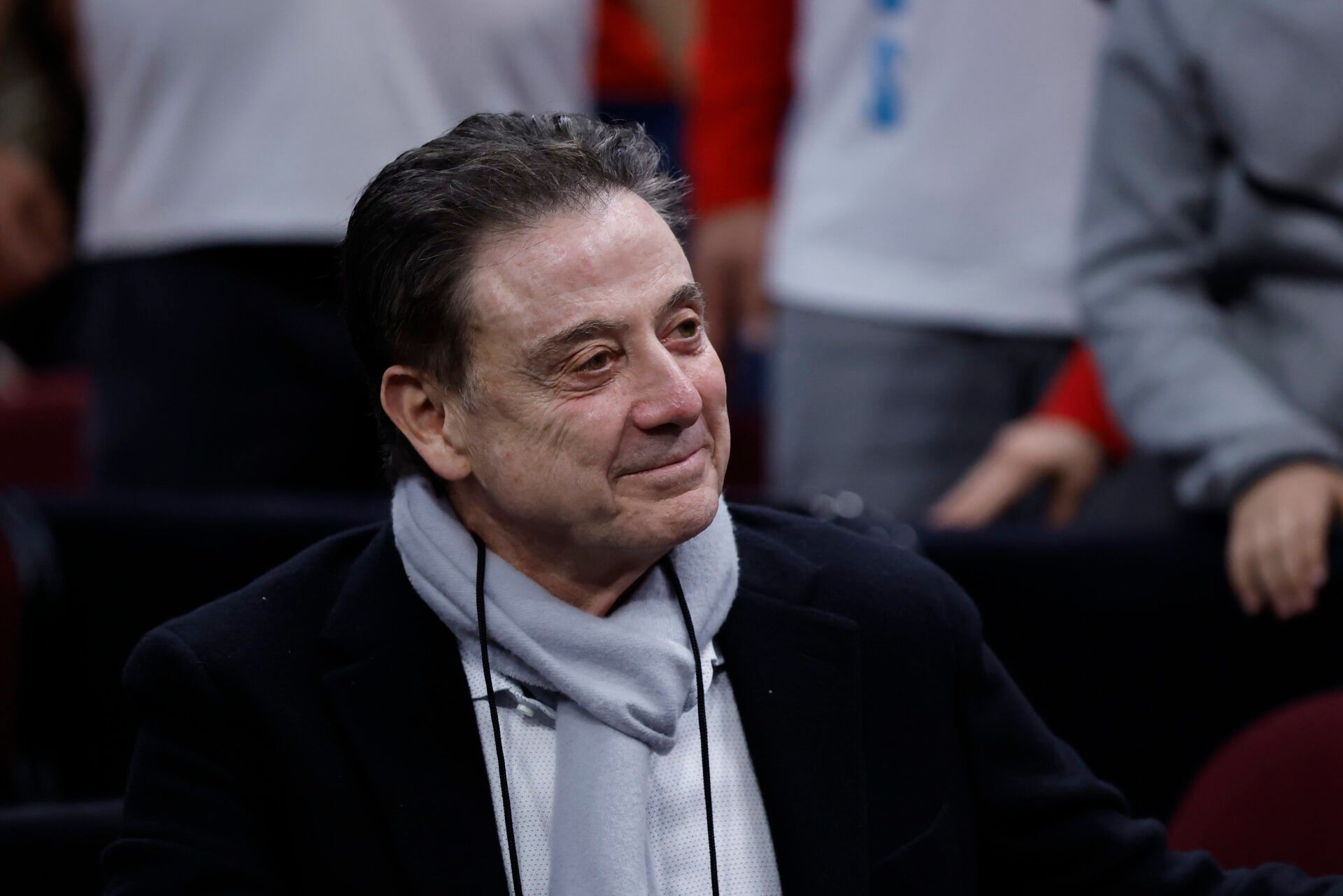 St. John's Red Storm head coach Rick Pitino watches the first half between the Michigan State Spartans and the New Mexico Lobos  during the NCAA Tournament Second Round at Rocket Arena.