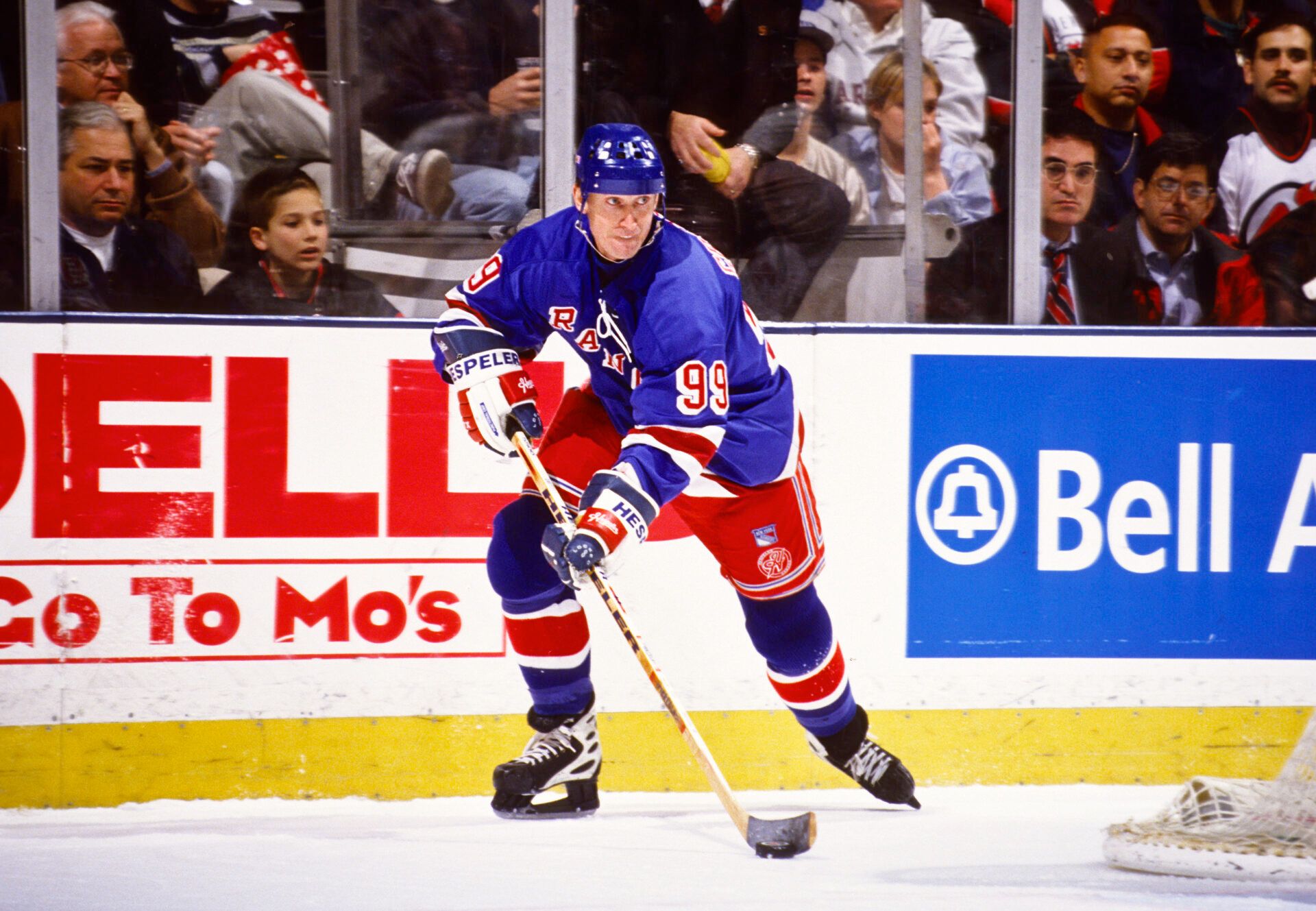 FILE PHOTO; New York Rangers center Wayne Gretzky (99) in action against the New Jersey Devils at Continental Airlines Arena.