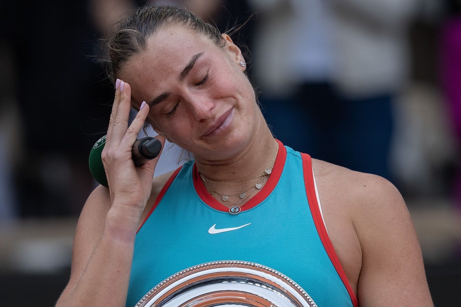Aryna Sabalenka Struggles To Speak As Tears Roll Down Her Eyes After Failing Against Coco Gauff